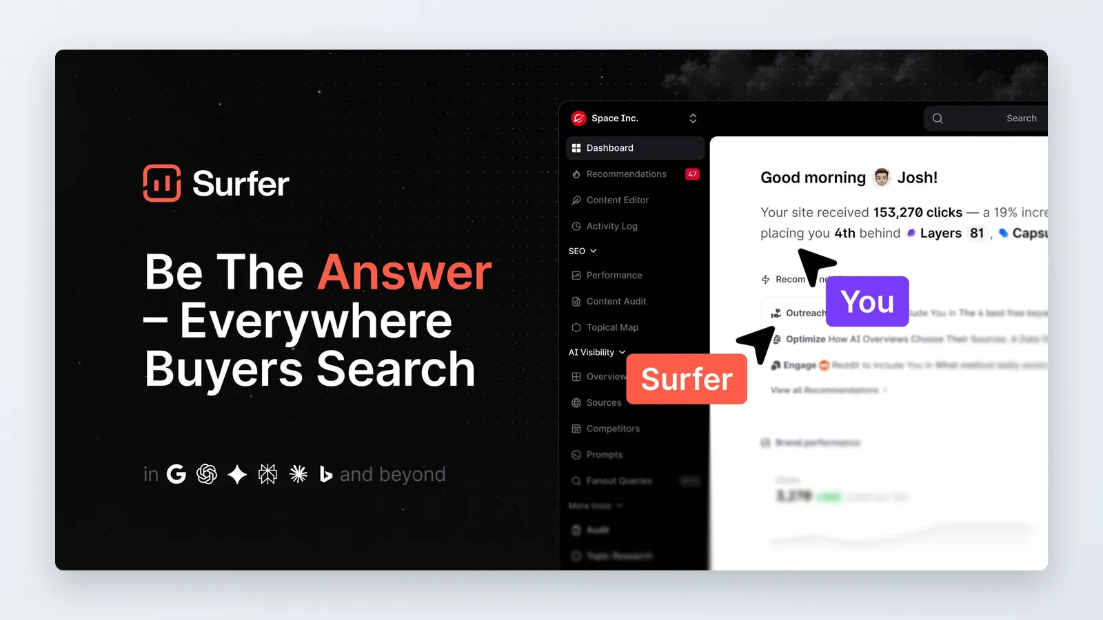 Surfer SEO official site preview