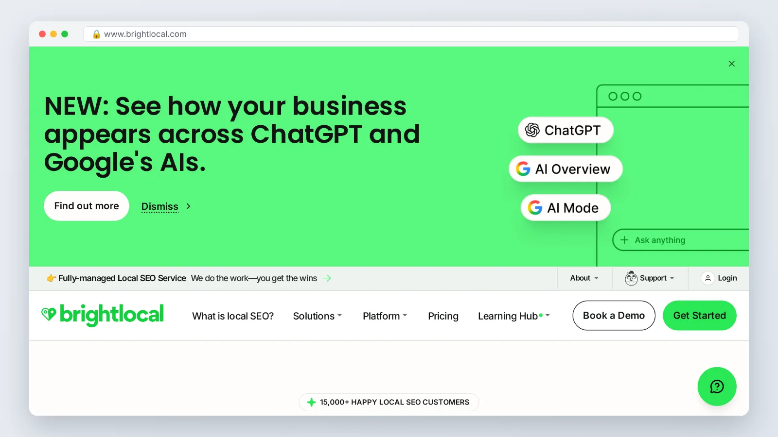 BrightLocal official site preview