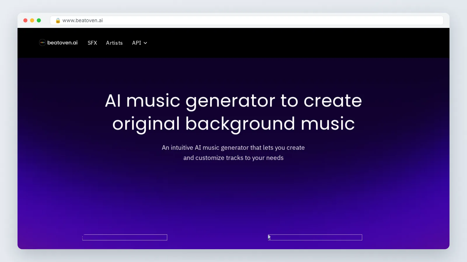 Beatoven.ai official site preview