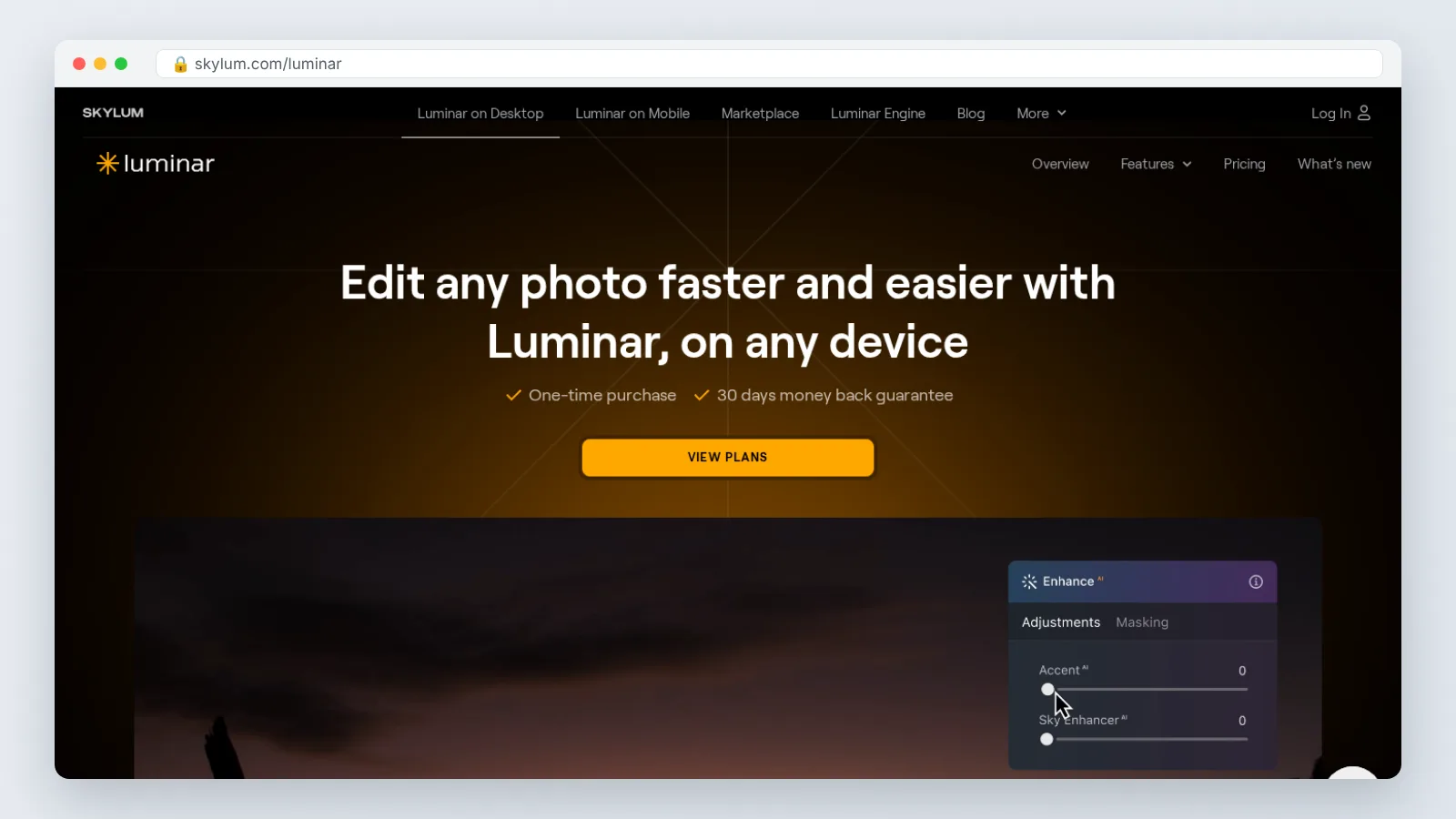 Luminar Neo official site preview