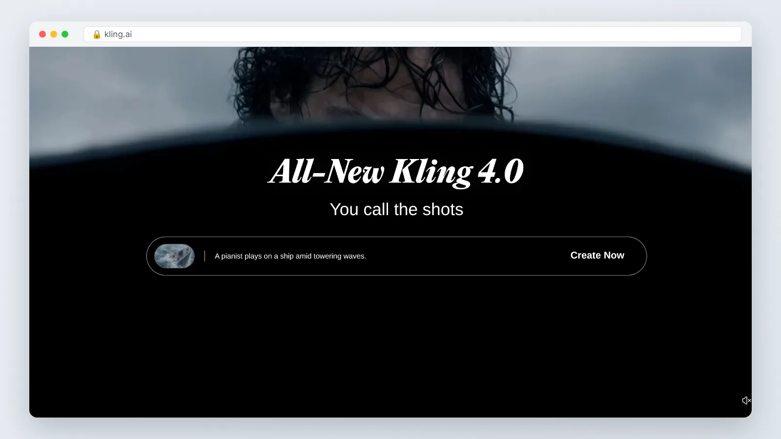 Kling AI official site preview